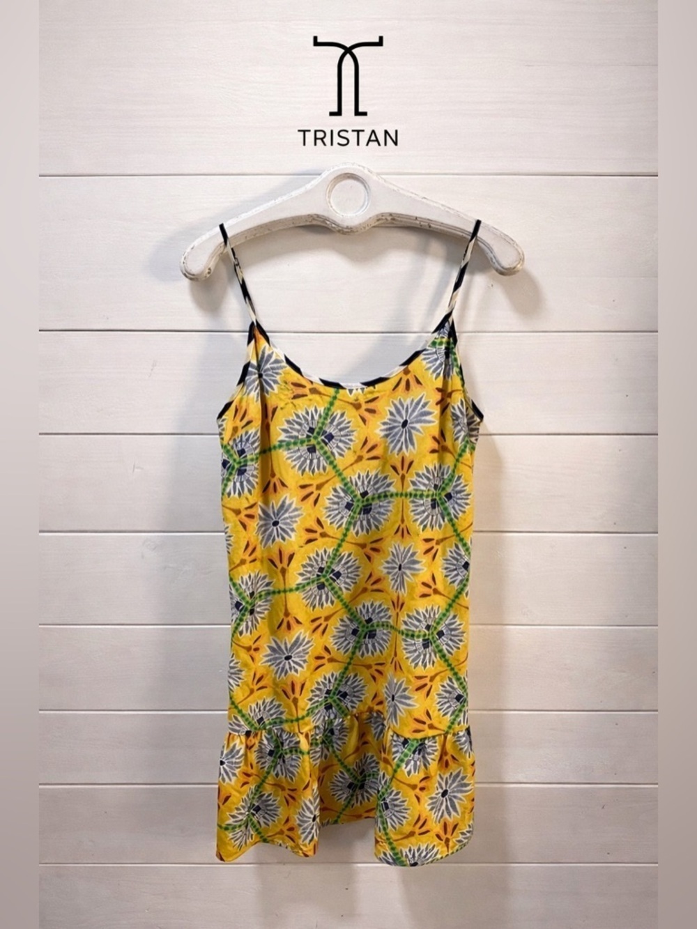 TRISTAN – Yellow Floral Print Dress Size